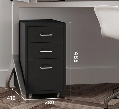 Modern Mobile File Cabinet Black