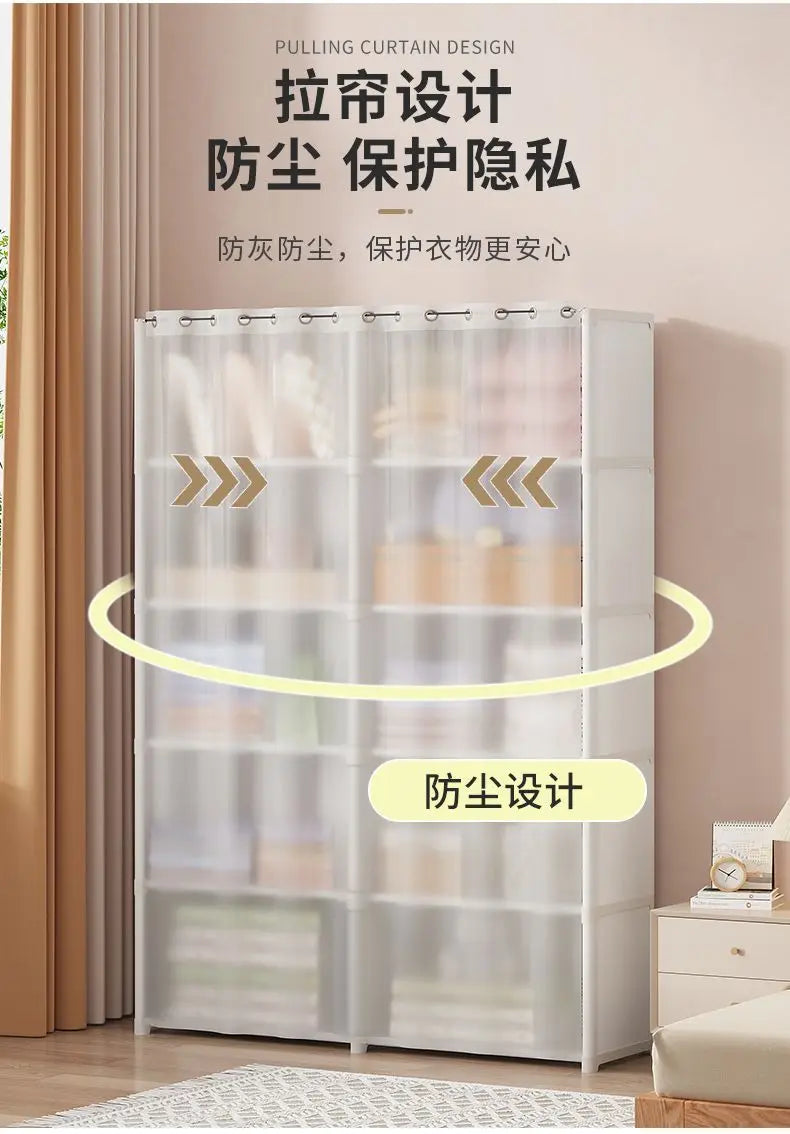 Modern Multi-Layer Dustproof Storage Wardrobe