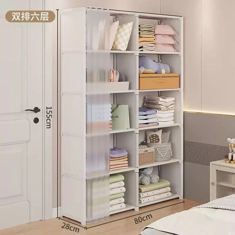 Modern Multi-Layer Dustproof Storage Wardrobe