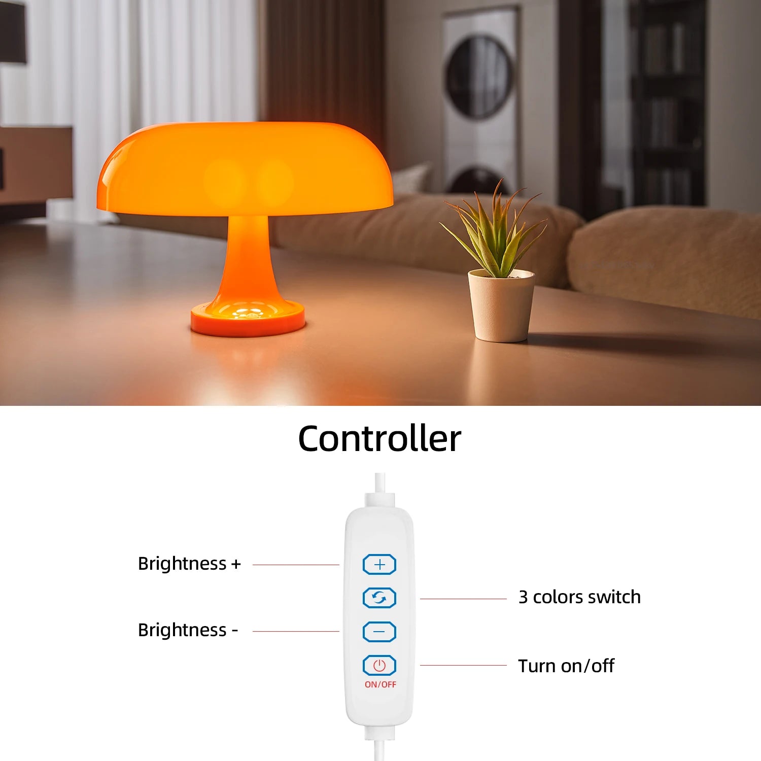 Modern Mushroom LED Table Lamp