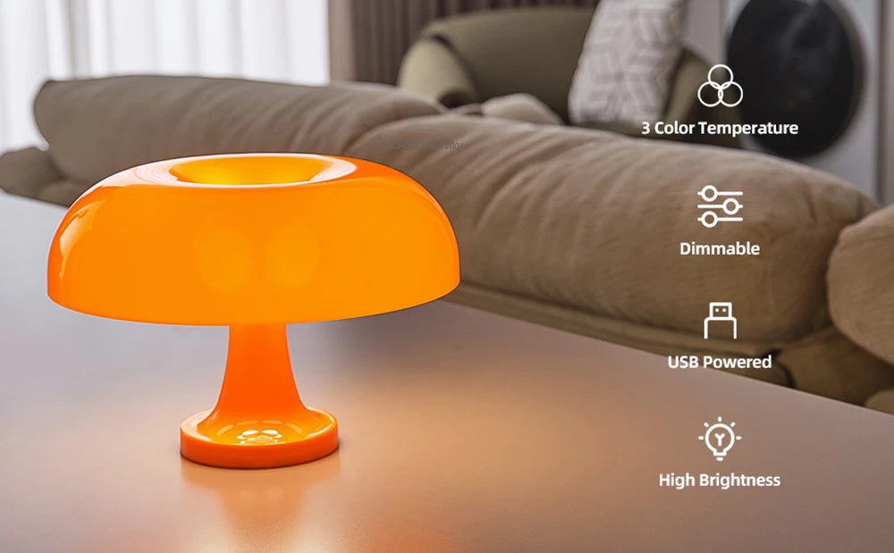 Modern Mushroom LED Table Lamp