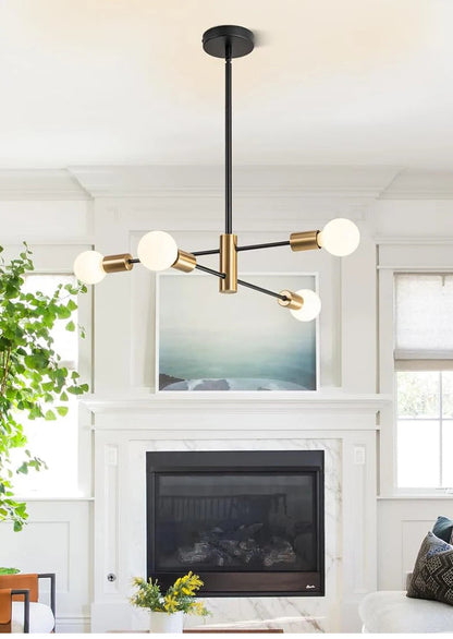 Modern Nordic Black Sputnik Chandelier