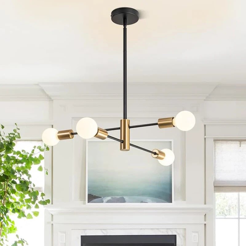 Modern Nordic Black Sputnik Chandelier