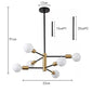 Modern Nordic Black Sputnik Chandelier