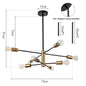 Modern Nordic Black Sputnik Chandelier