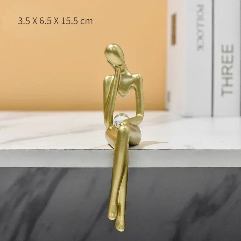 Modern Resin Thinker Statue Decor