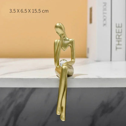 Modern Resin Thinker Statue Decor