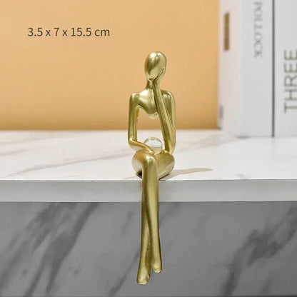 Modern Resin Thinker Statue Decor