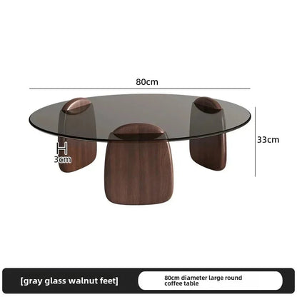 Modern Round Glass Coffee Table