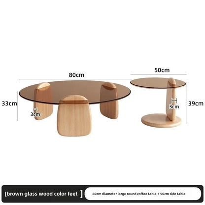 Modern Round Glass Coffee Table