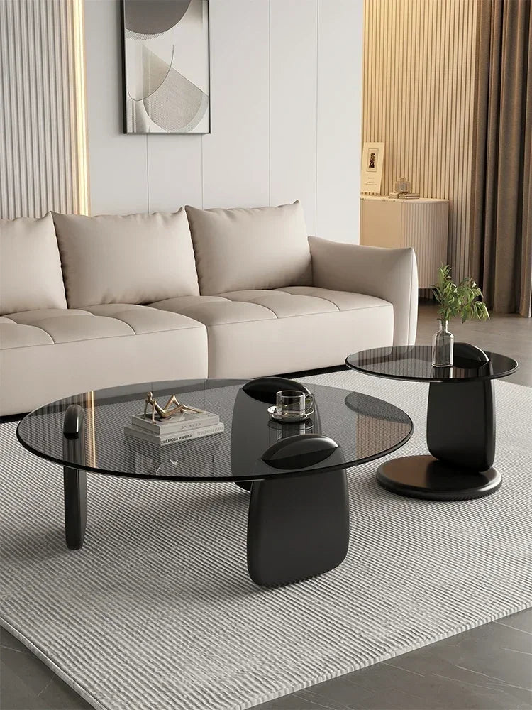 Modern Round Glass Coffee Table