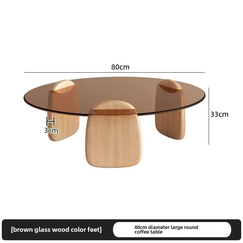 Modern Round Glass Coffee Table