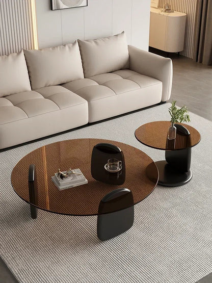 Modern Round Glass Coffee Table