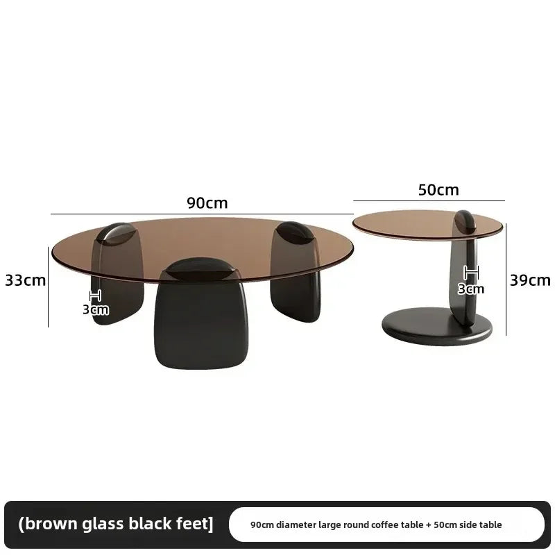 Modern Round Glass Coffee Table