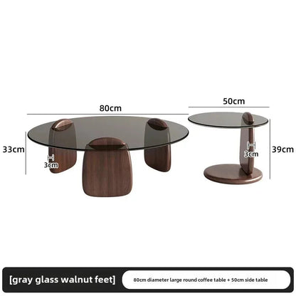 Modern Round Glass Coffee Table