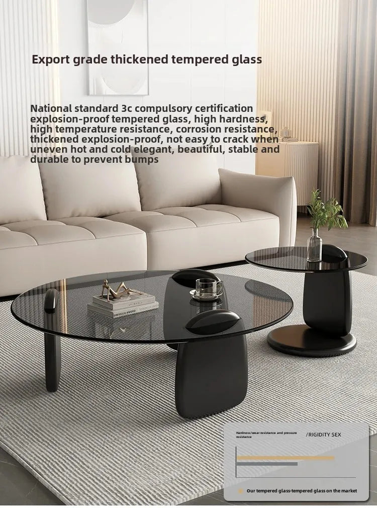 Modern Round Glass Coffee Table