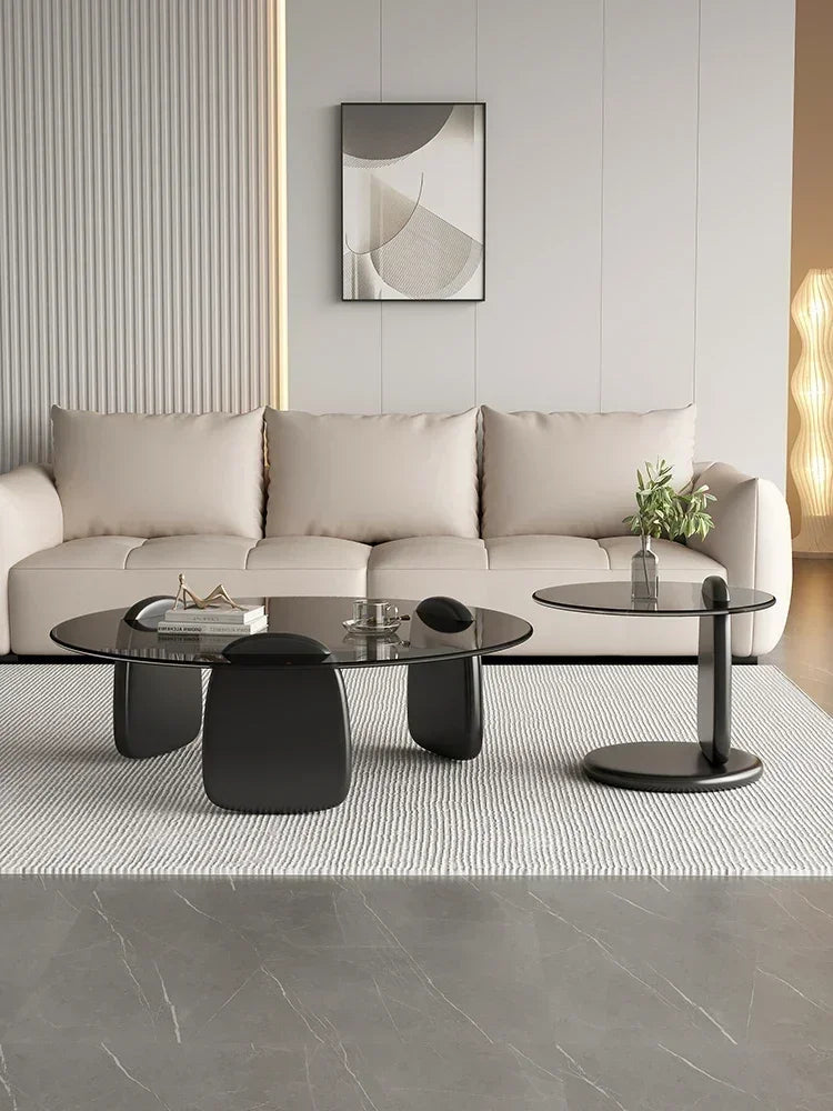 Modern Round Glass Coffee Table