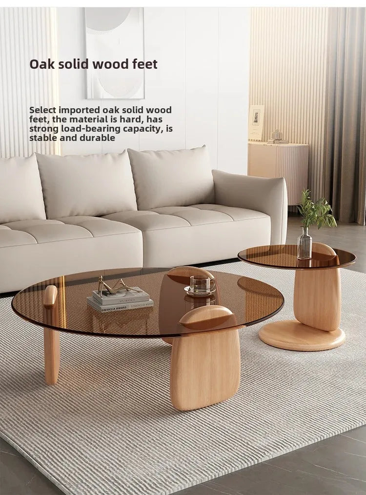 Modern Round Glass Coffee Table