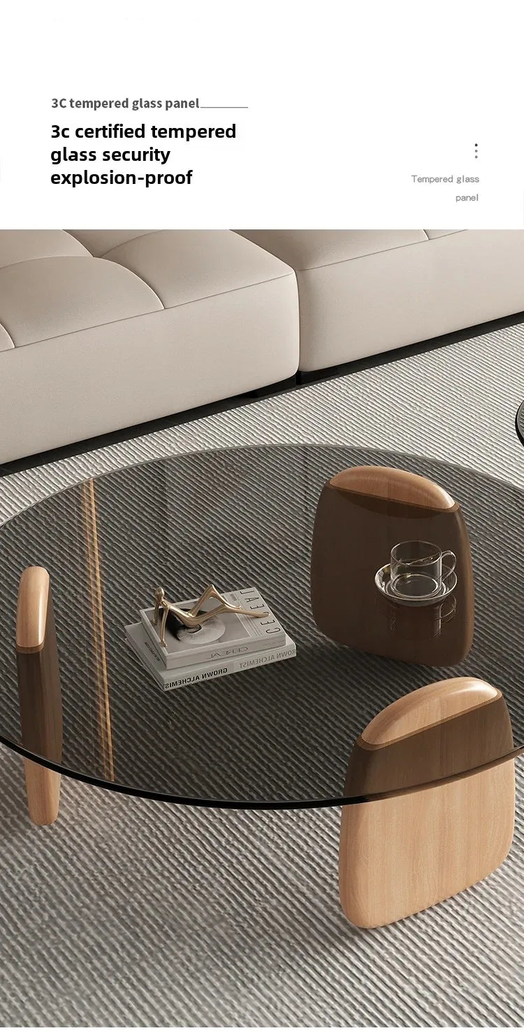 Modern Round Glass Coffee Table