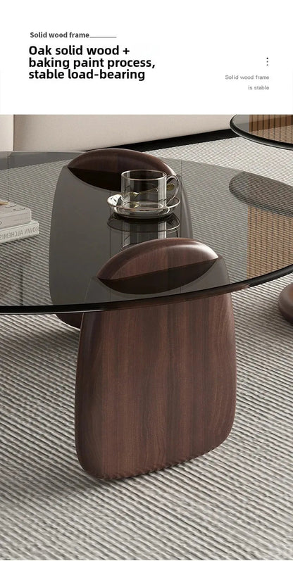 Modern Round Glass Coffee Table