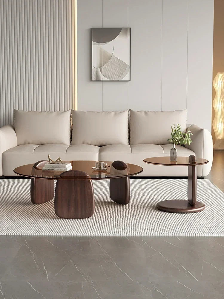 Modern Round Glass Coffee Table