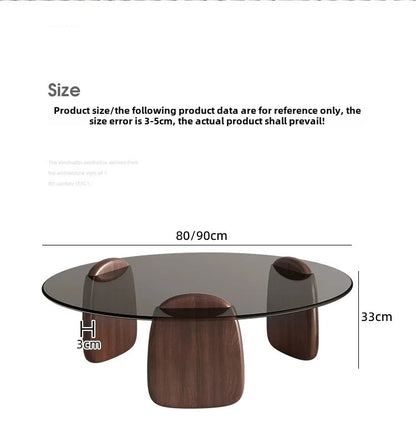 Modern Round Glass Coffee Table