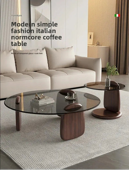 Modern Round Glass Coffee Table