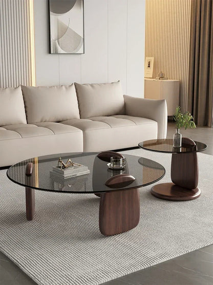 Modern Round Glass Coffee Table