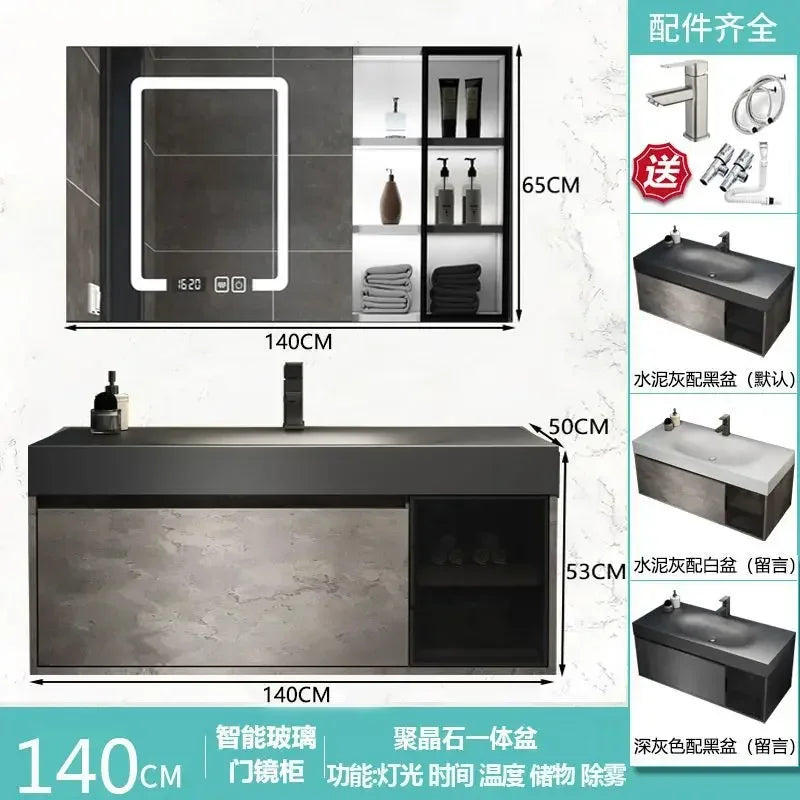 Modern Smart Mirror Cabinet & Sink