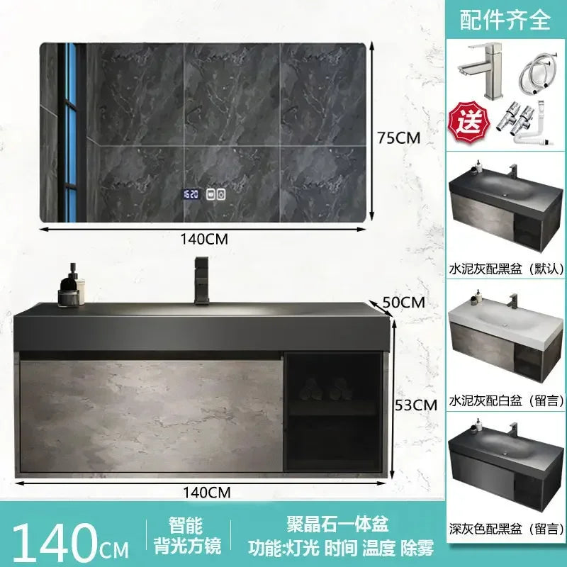 Modern Smart Mirror Cabinet & Sink