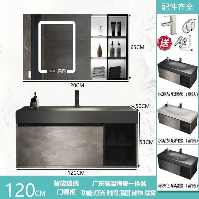 Modern Smart Mirror Cabinet & Sink