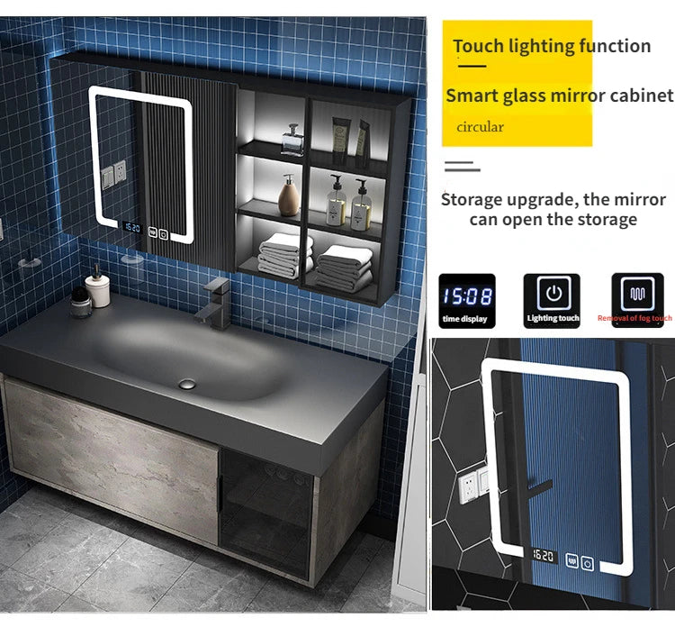 Modern Smart Mirror Cabinet & Sink