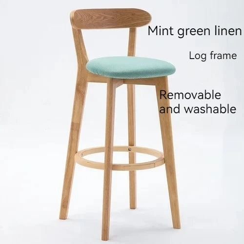 Modern Solid Wood Bar Stools