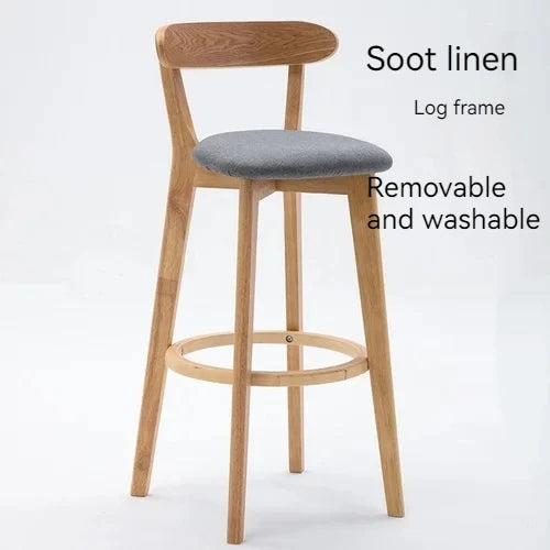 Modern Solid Wood Bar Stools