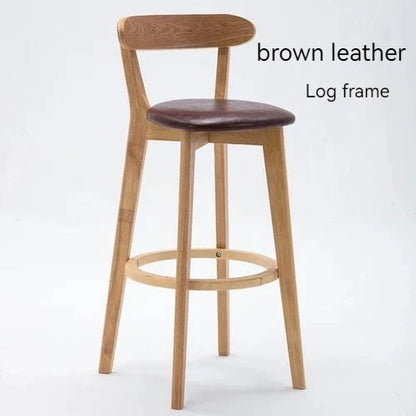 Modern Solid Wood Bar Stools