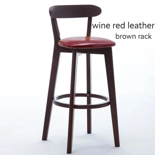 Modern Solid Wood Bar Stools