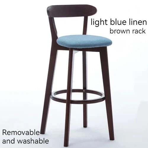 Modern Solid Wood Bar Stools