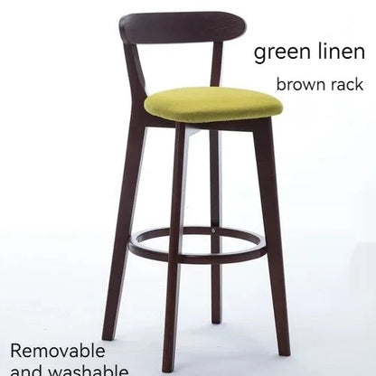 Modern Solid Wood Bar Stools