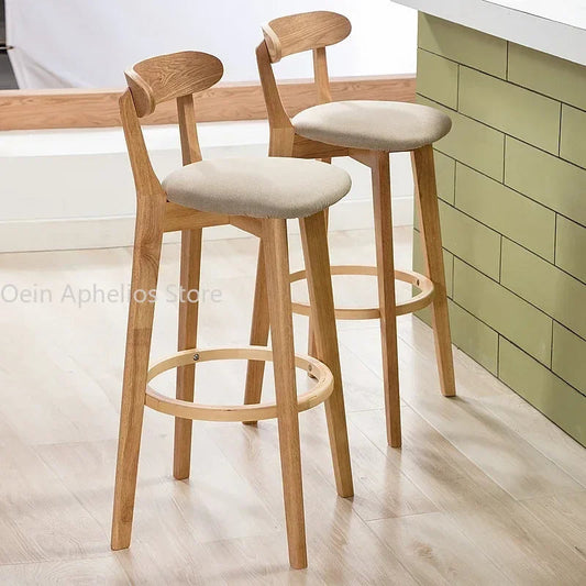 Modern Solid Wood Bar Stools