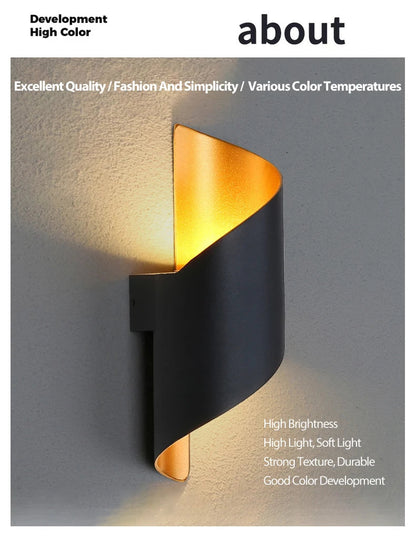 Modern Spiral LED Wall Lamp