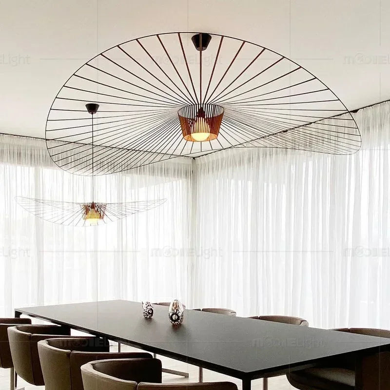 Modern Straw Hat Pendant Light