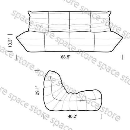 Modern Synthetic Leather Single Sofa