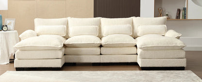 Modern U-Shaped Chenille Sectional Sofa