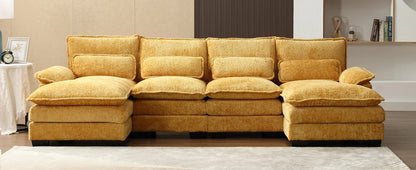 Modern U-Shaped Chenille Sectional Sofa