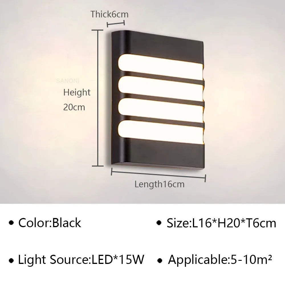 Modern Waterproof LED Wall Sconce