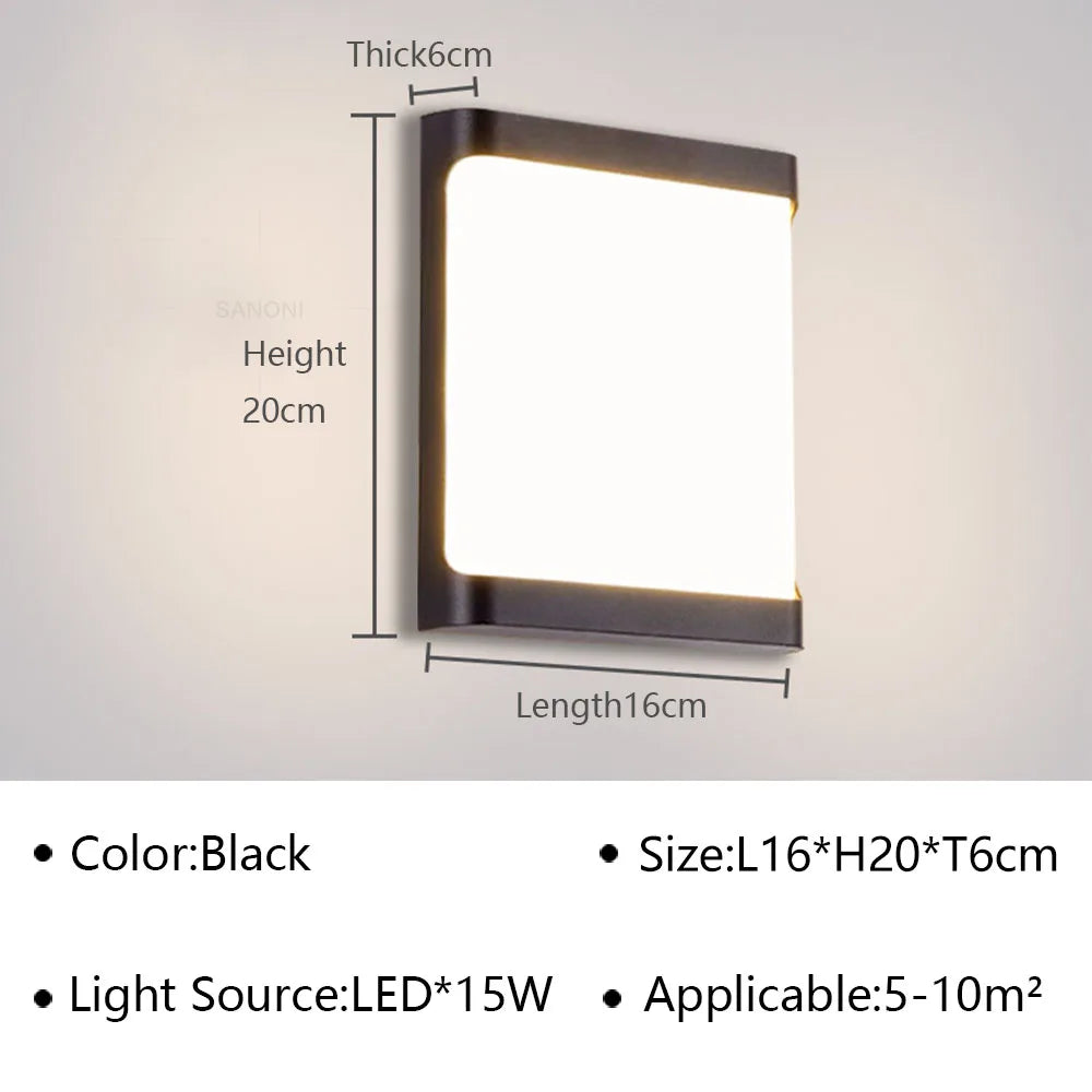 Modern Waterproof LED Wall Sconce