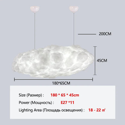 Modern White Floating Cloud Pendant