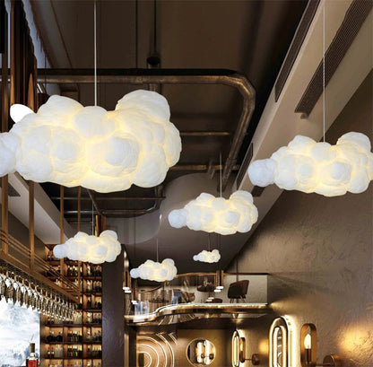 Modern White Floating Cloud Pendant