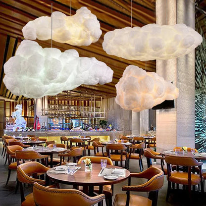 Modern White Floating Cloud Pendant