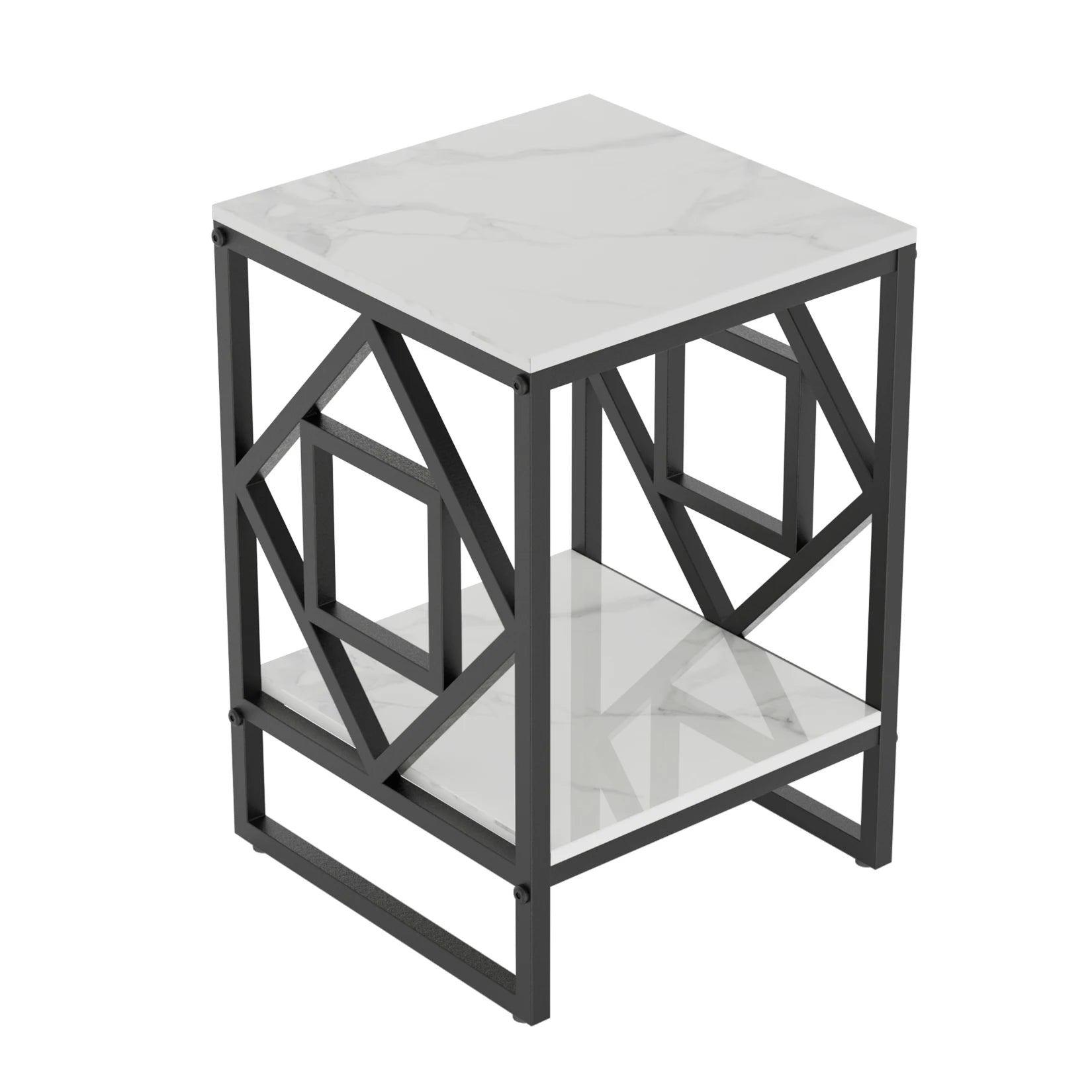 Modern White Marble Side Table